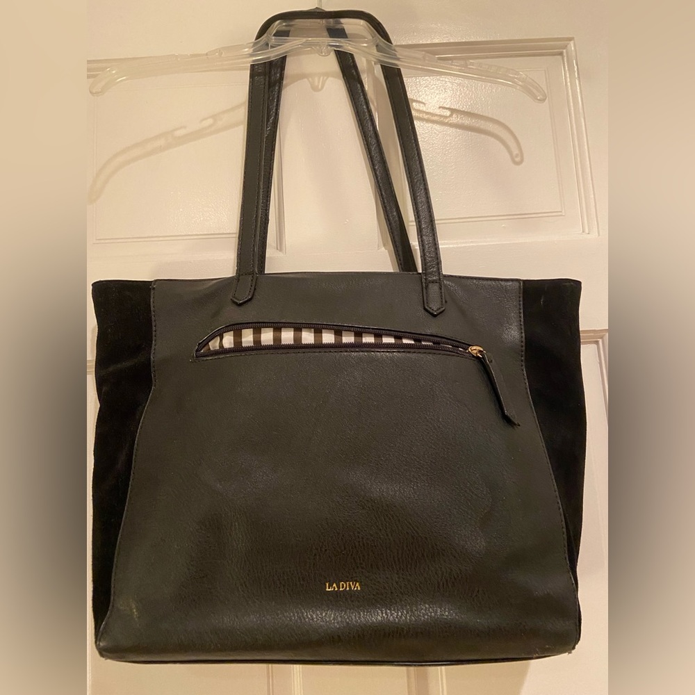 La Diva Large Tote Bag Black